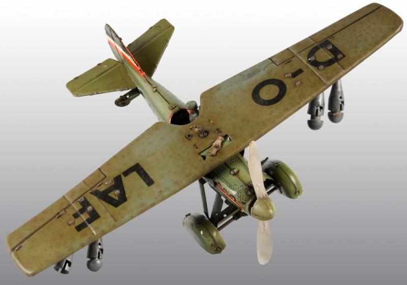 Appraisal: Pre-War Tin Tippco Airplane Wind-Up Toy Description German Circa s