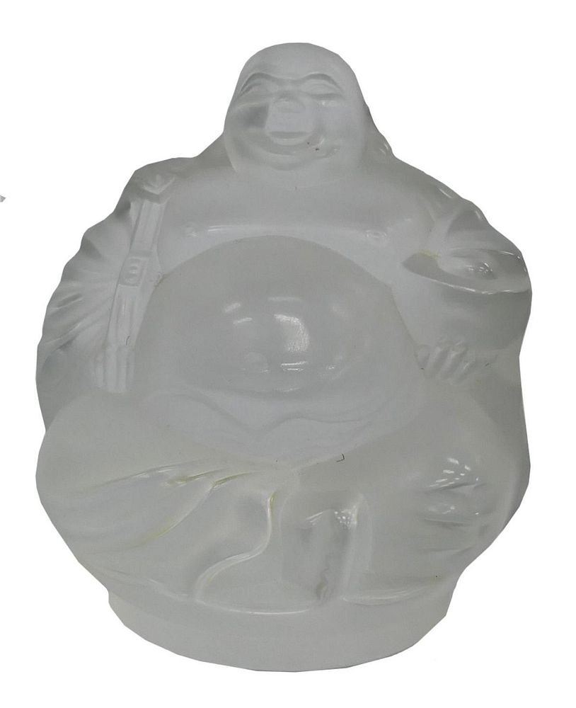 Appraisal: LALIQUE FRANCE CRYSTAL BUDDHA FIGURE LALIQUE FRANCE CRYSTAL BUDDHA FIGURE