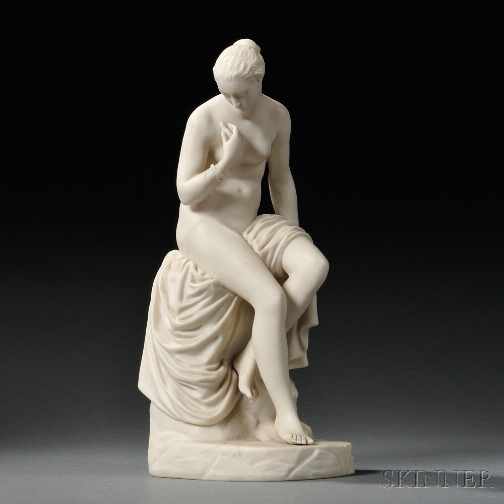 Appraisal: Parian Figure of Cleopatra England late th century the nude