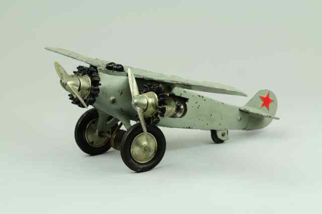 Appraisal: HUBLEY 'AMERICA' TRI-MOTOR AIRPLANE Large scale cast iron tri-motor airplane