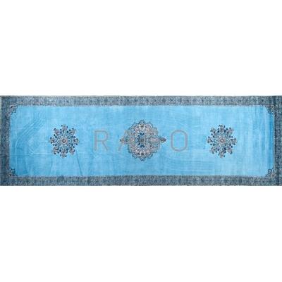 Appraisal: MOROCCAN Two wool long rugs each with border and center