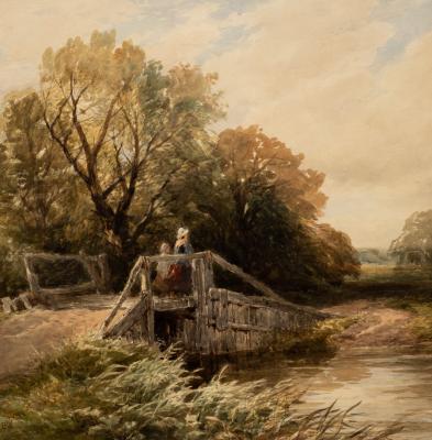 Appraisal: Edmund Morison Wimperis - Near Hemingford Bedfordshire initialled watercolour and