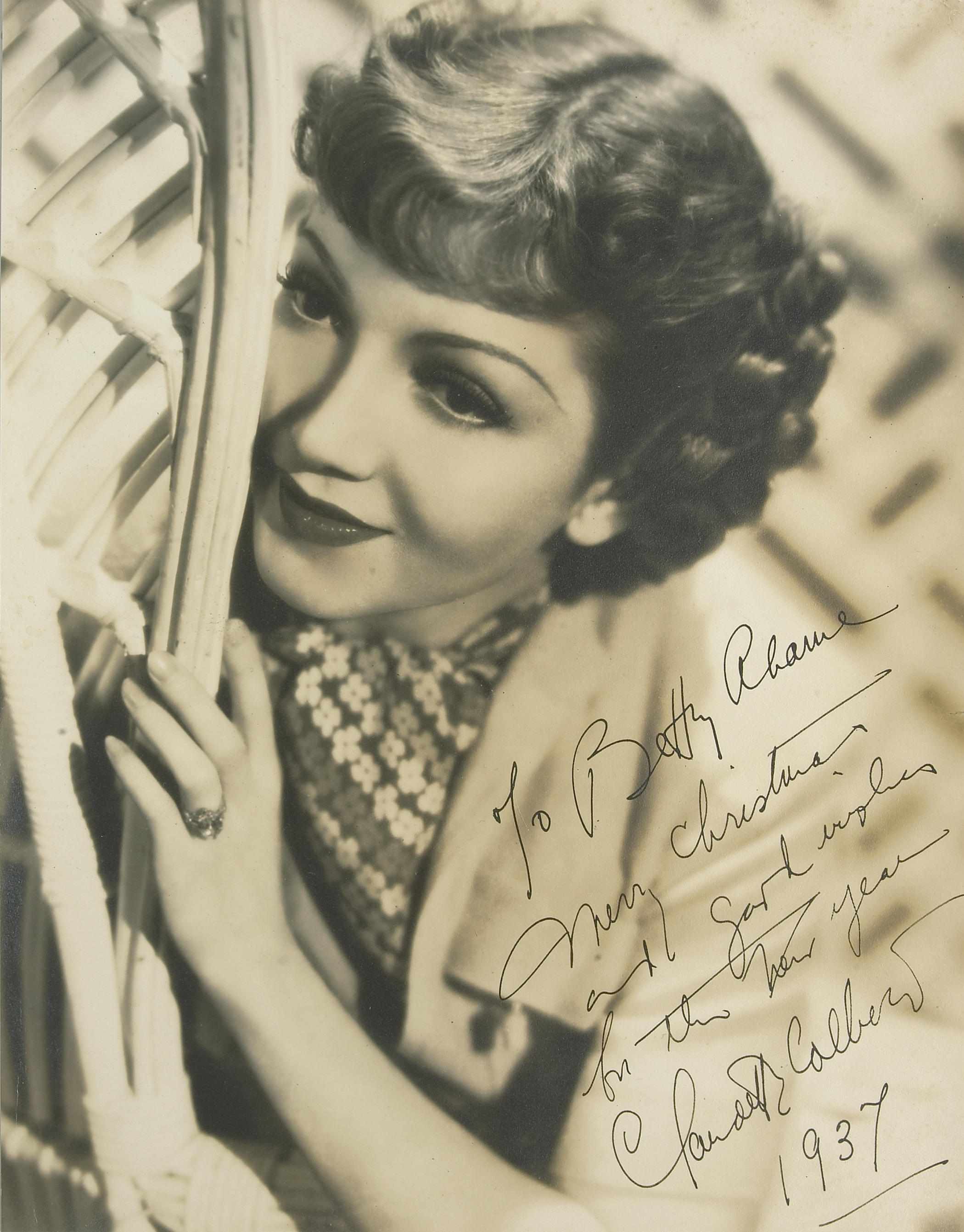 Appraisal: COLBERT CLAUDETTE - Autograph Letters Signed ''Claudette'' and ''C'' pp