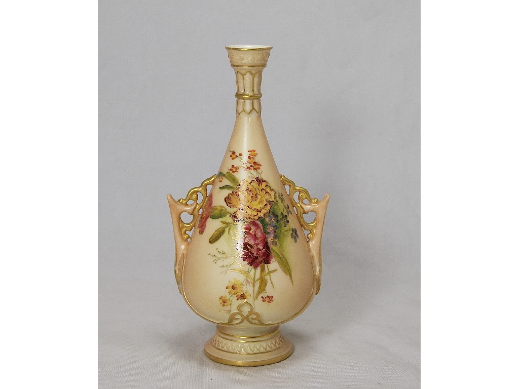 Appraisal: A Royal Worcester Edwardian blush ground globular pot-pourri vase and