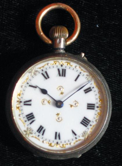 Appraisal: Lady's silver case open face pocket watch th century