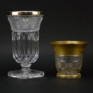 Appraisal: Grouping of Two Vintage or Antique Glass Tableware Includes Gebr