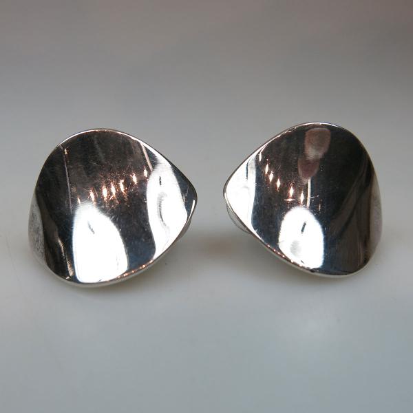 Appraisal: Pair Of Georg Jensen Danish Sterling Silver Earrings designer Nanna