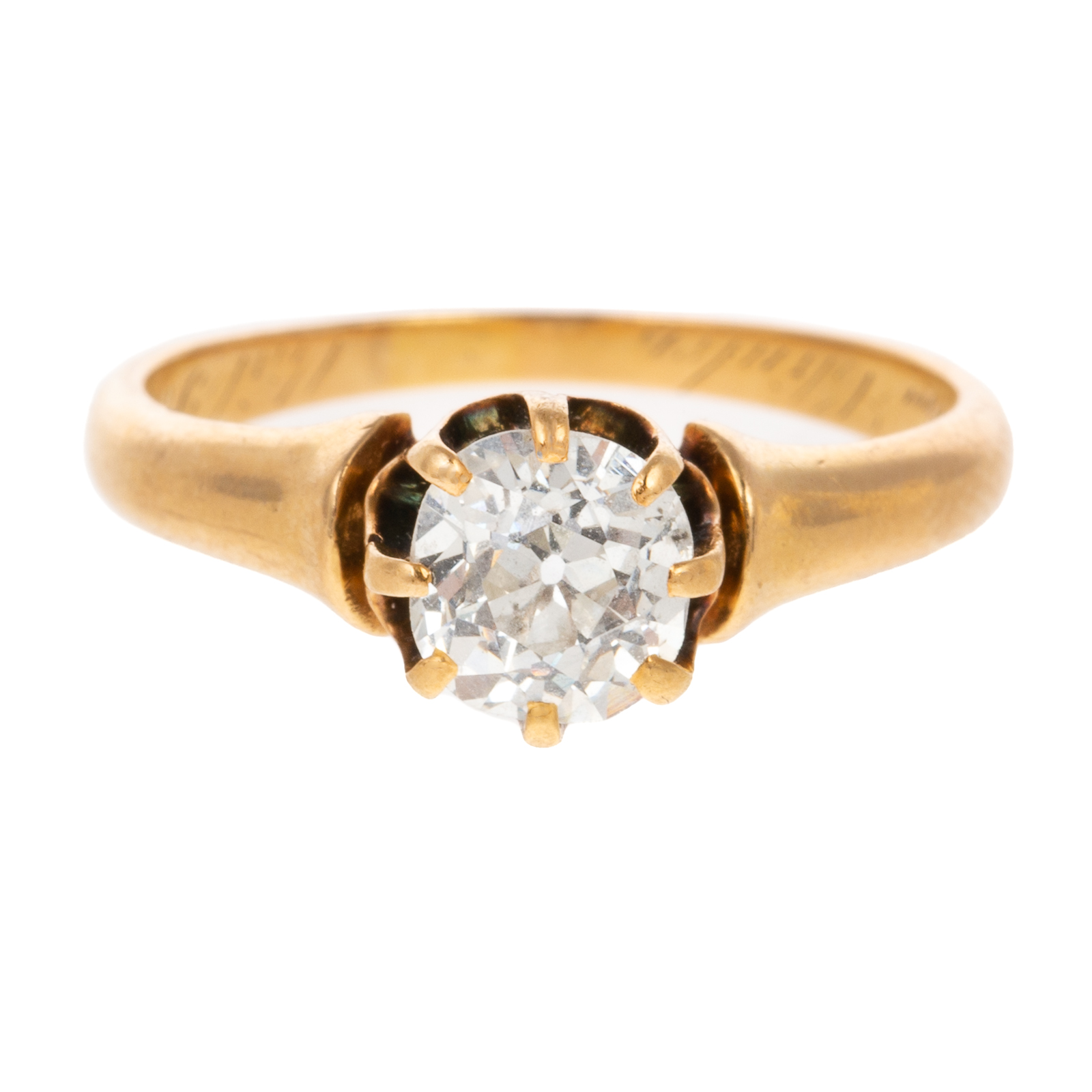 Appraisal: AN OLD EUROPEAN CUT DIAMOND SOLITAIRE RING IN K K