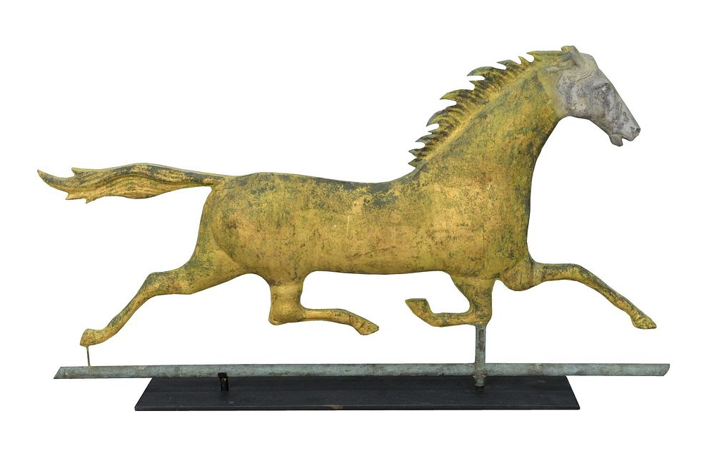 Appraisal: Running Horse Weathervane having zinc head mane and tail flowing