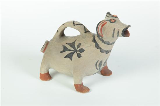 Appraisal: INDIAN EFFIGY PITCHER Cochiti late th-early th century earthenware Cow-form