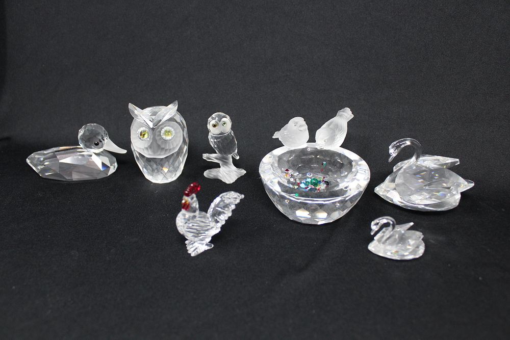 Appraisal: Swarovski Crystal Bird Figures Swarovski Crystal Bird Figures Condition -