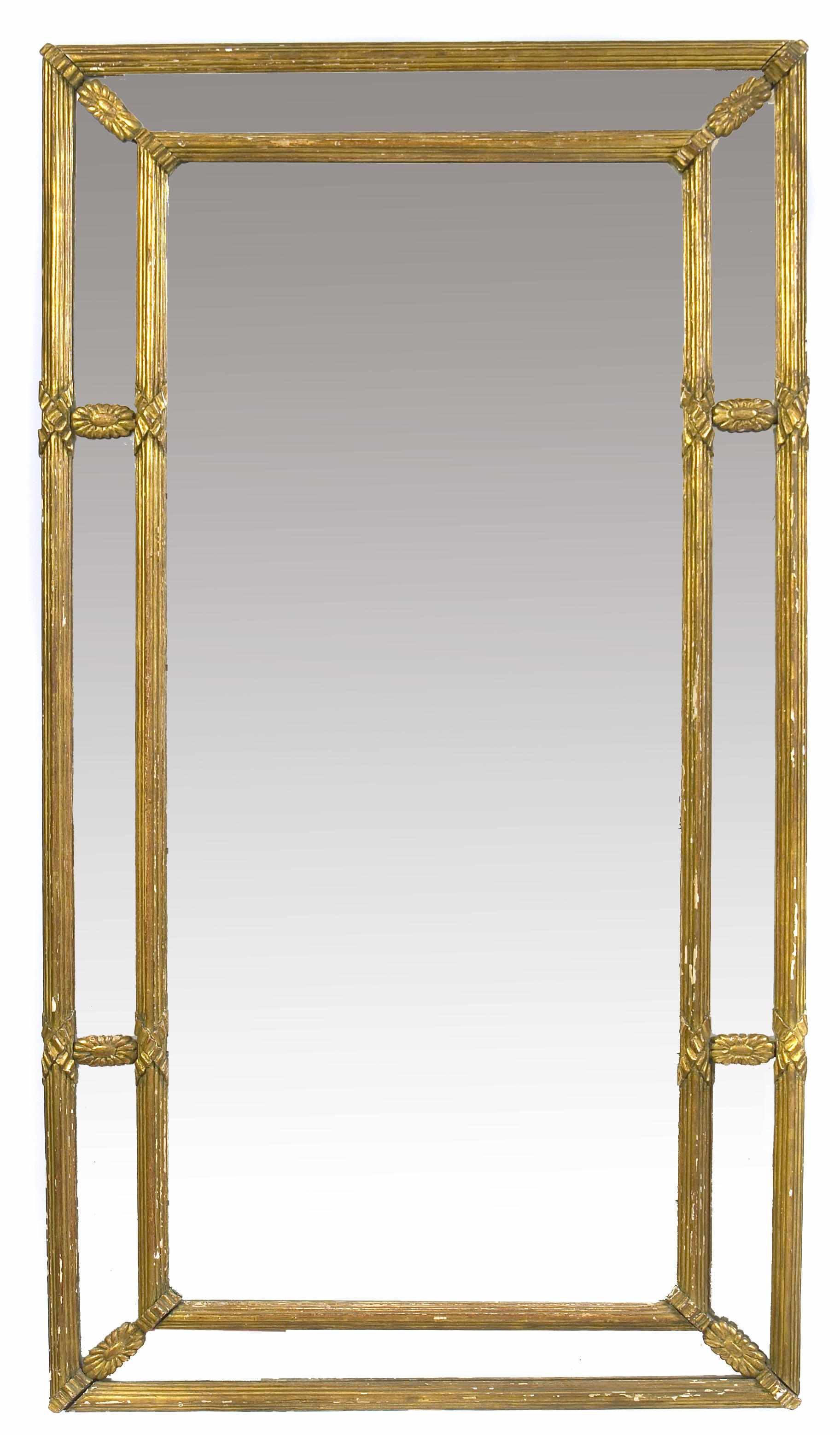 Appraisal: A George III style carved giltwood mirror height in width