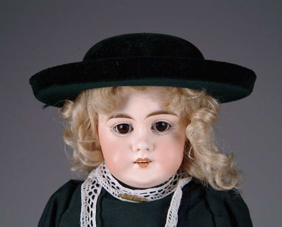 Appraisal: KESTNER BISQUE DOLL Brown sleep eyes open mouth with replaced