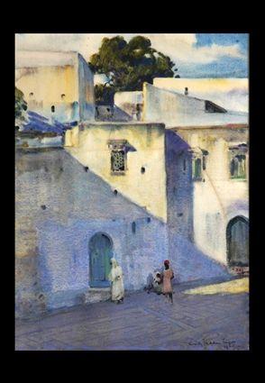 Appraisal: ROMILLY FEDDEN - TANGIERS Watercolor on paper x in sight