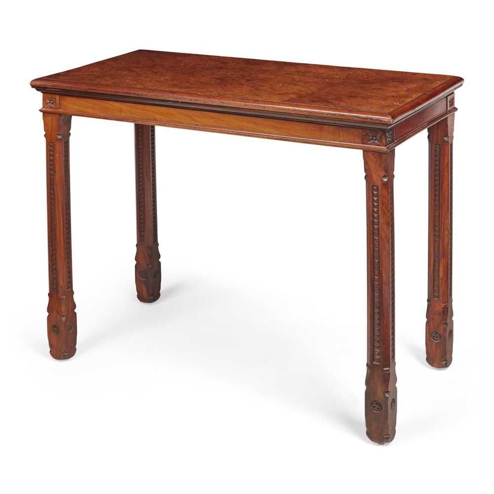 Appraisal: VICTORIAN WALNUT AND BURR WALNUT CARD TABLE TH CENTURY in