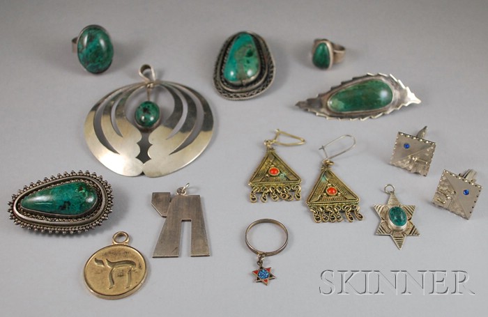 Appraisal: Small Group of Mostly Israeli Sterling Silver Jewelry including three