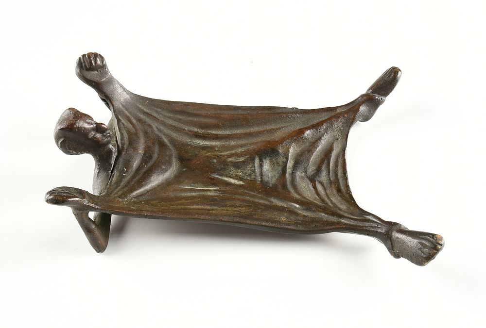 Appraisal: AN AMERICAN BRONZE DEVIL CARD HOLDER MANUFACTURE ATTRIBUTED TO RUSSELL