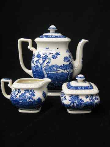 Appraisal: Villeroy Boch Mettlach Coffee Set ''Rusticana'' pattern in rich blue