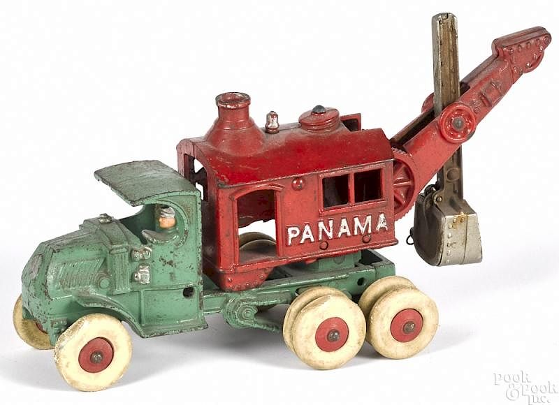 Appraisal: Hubley cast iron Panama steam shovel truck Hubley cast iron