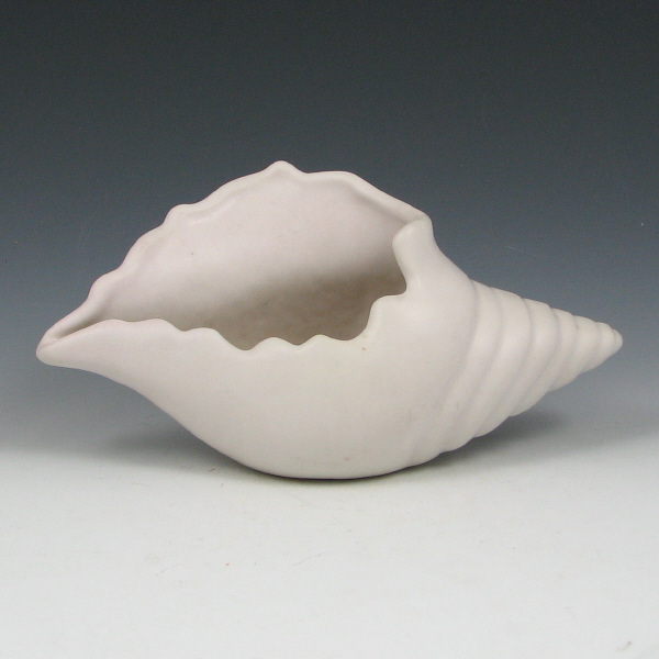 Appraisal: Van Briggle Shell Planter - Mint Matte white Van Briggle