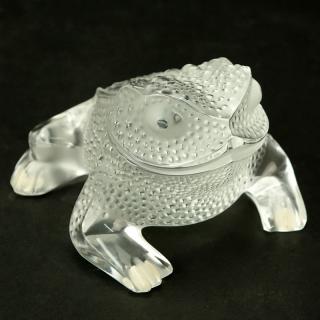 Appraisal: Lalique Gregoire Crystal Frog Figurine Paperweight Signed on underside Good