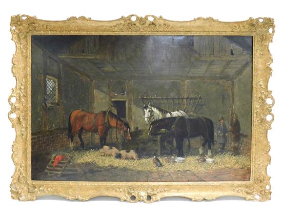 Appraisal: William George Meadows British c -c oil on canvas depicting