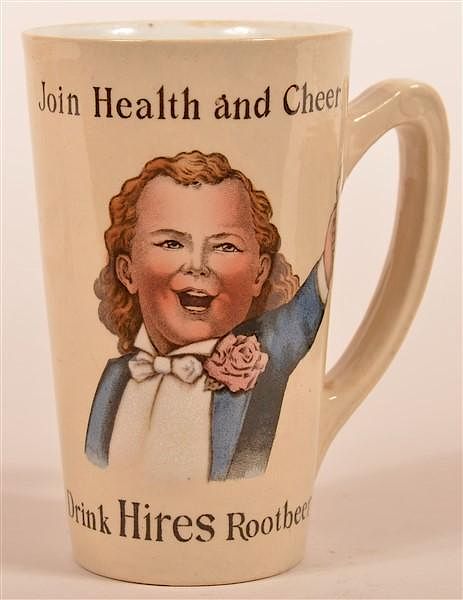 Appraisal: Hires Root Beer Glazed Pottery Advertising Mug Hires Root Beer