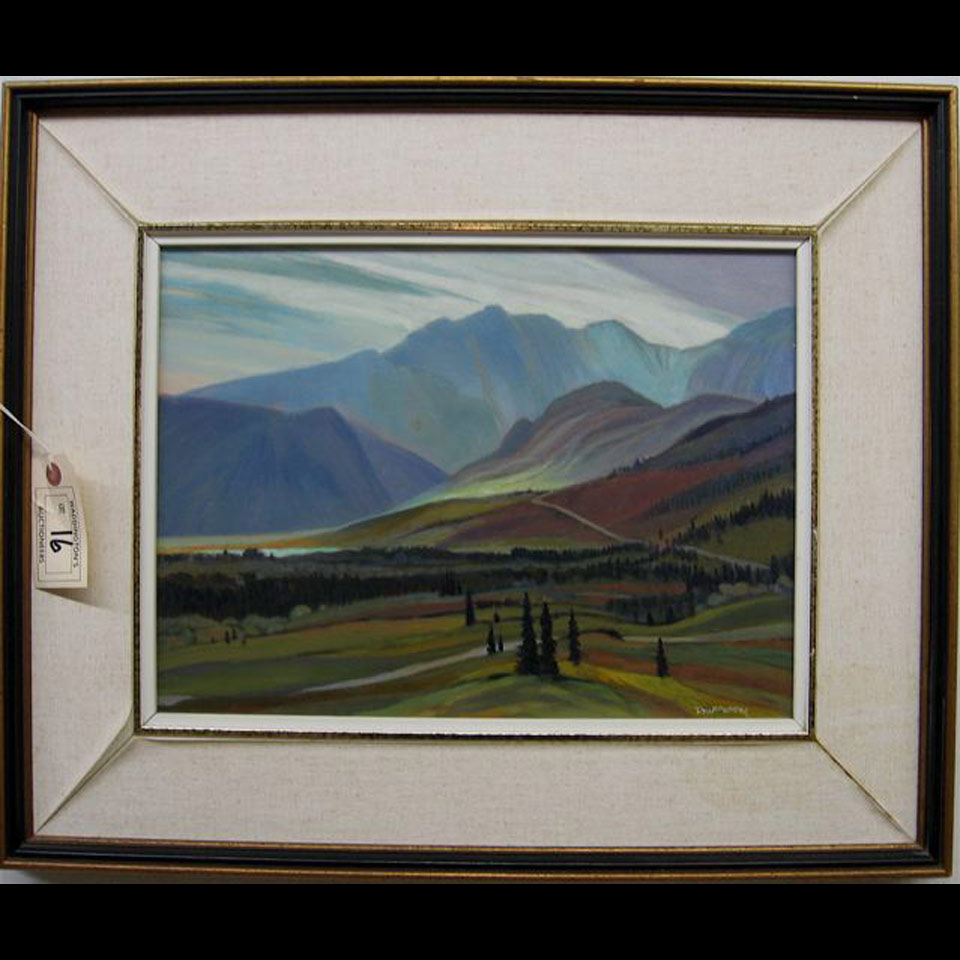 Appraisal: RICHARD DICK FERRIER - CANADIAN OKANAGAN LAKE OIL ON MASONITE