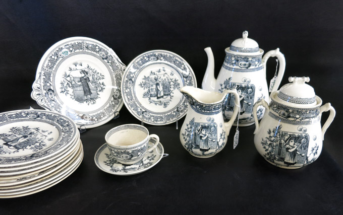 Appraisal: SET OF OLD HALL IRONSTONE LUNCHEON SET in the Mother