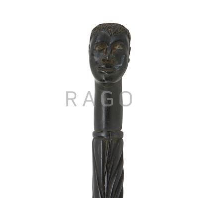 Appraisal: WALKING STICK WITH FIGURAL AFRICAN AMERICAN Condition Report