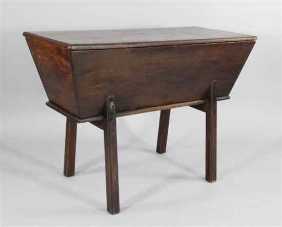 Appraisal: A late th century elm dough bin ft in x