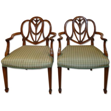 Appraisal: Set of Eight Georgian Style Mahogany Dining Chairs Estimate -