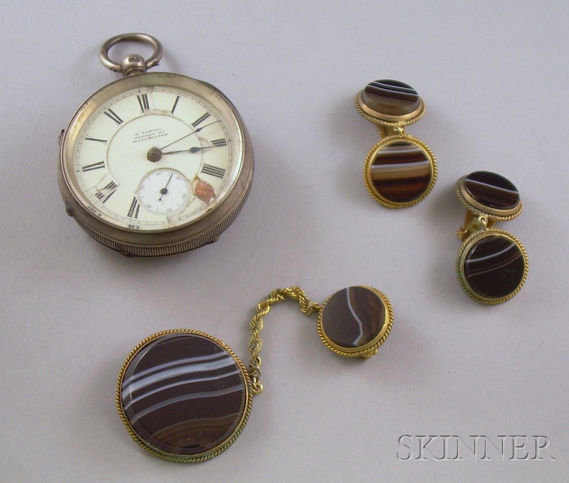 Appraisal: H Samuel Open-face Silver Pocket Watch Market St Manchester damage