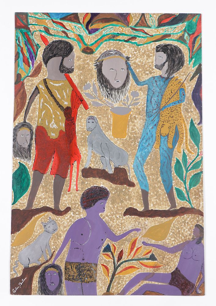 Appraisal: Gelin Buteau Haitian - Painting Gelin Buteau Haitian - Untitled