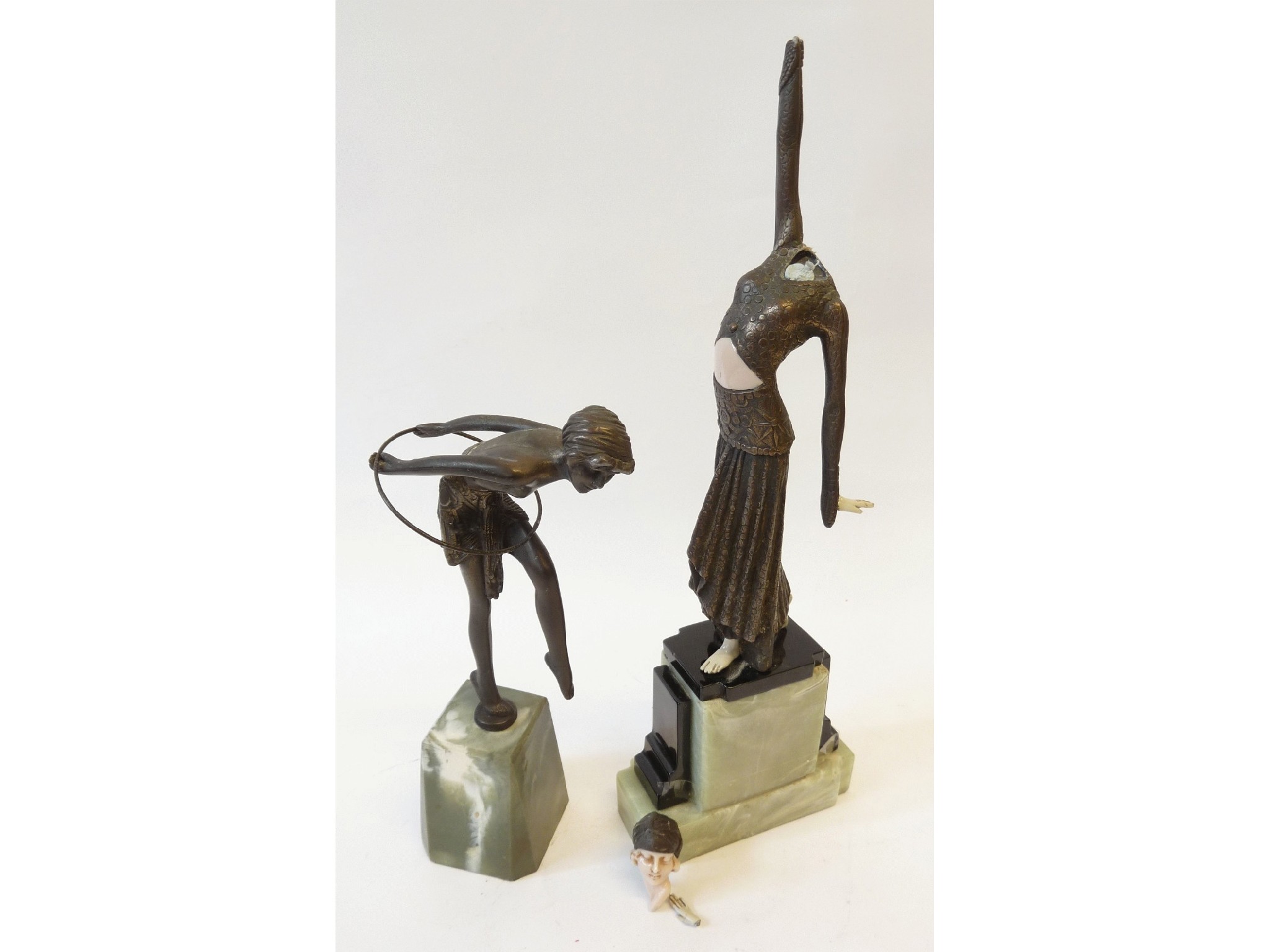 Appraisal: ART DECO STYLE SPELTER FIGURE OF A FEMALE DANCER WITH