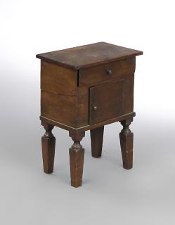 Appraisal: French Provincial Carved Walnut Nightstand early th c the rectangular