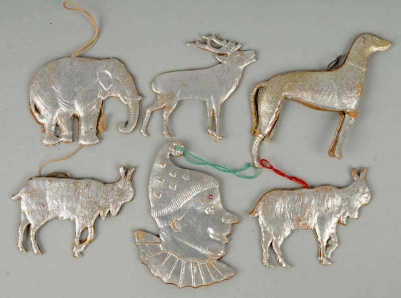 Appraisal: Lot of German Dresden Ornaments Description All are silver and