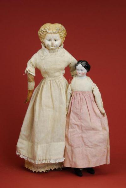 Appraisal: Lot China Papier Mache Dolls Germany ca lot includes a