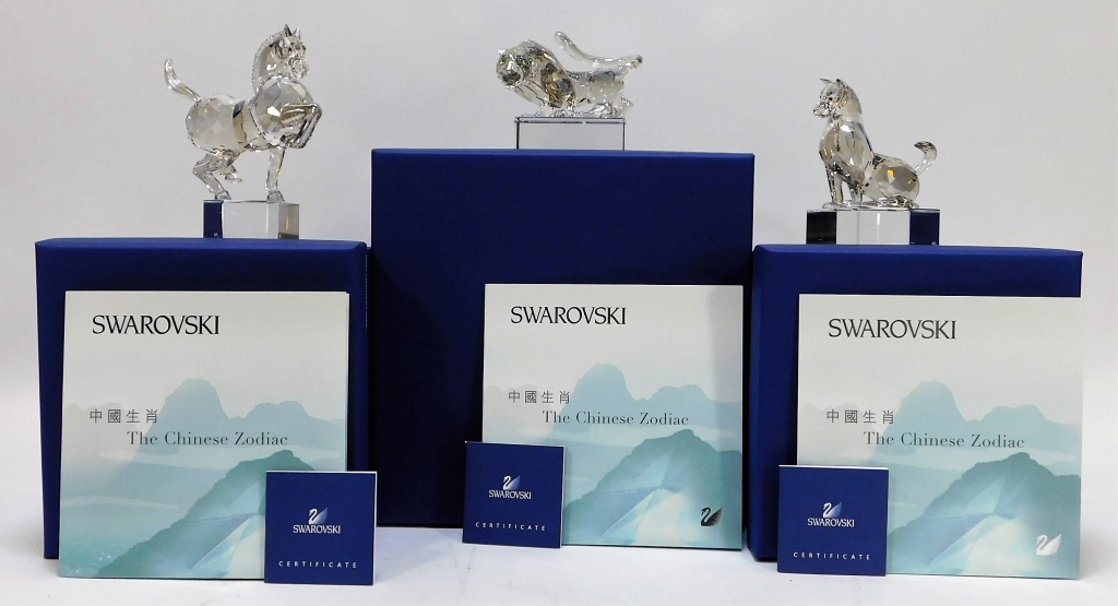 Appraisal: PC SWAROVSKI ZODIAC COLLECTION FIGURINES Austria th CenturyLot includes one