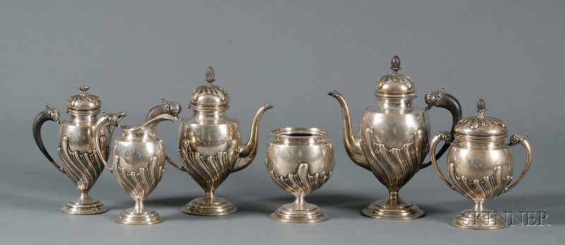 Appraisal: Goodnow Jenks Six-Piece Sterling Tea and Coffee Service Boston late