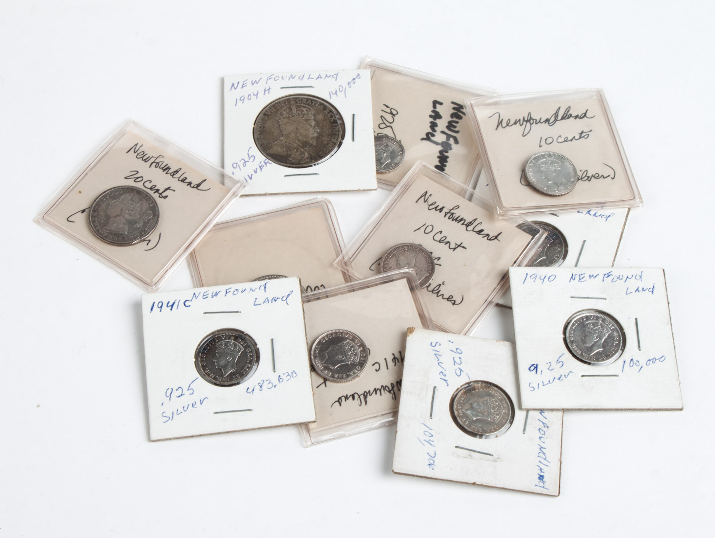 Appraisal: Group of Newfoundland silver coins - including half dollar VG