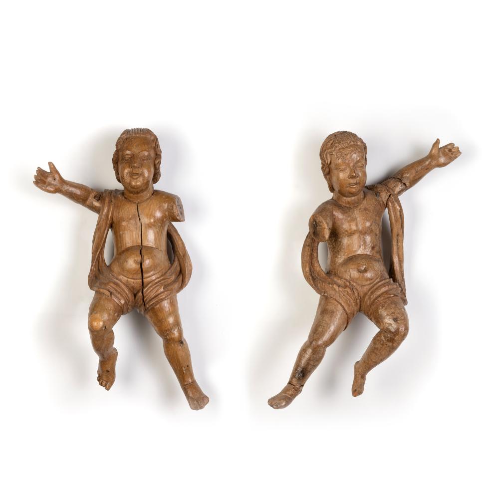 Appraisal: ITALIAN PAIR OF CHERUBS CA Italian Pair of Cherubs ca