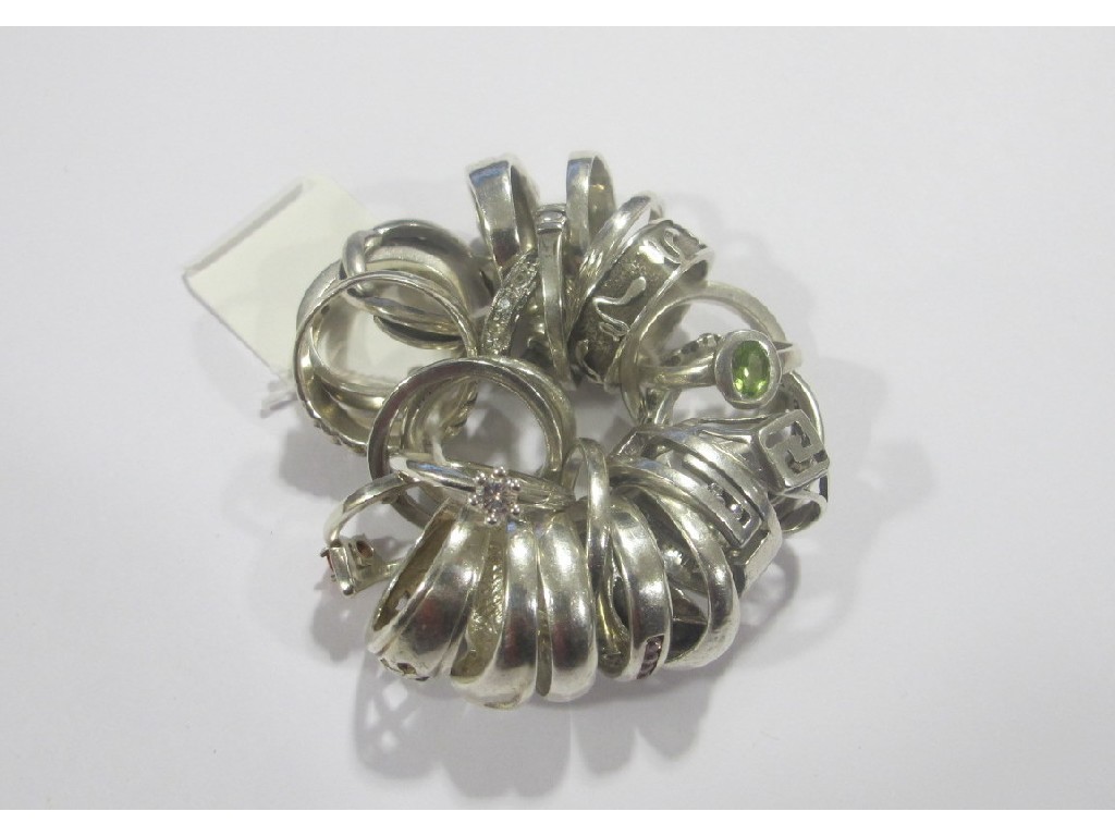 Appraisal: Twenty five silver dress rings