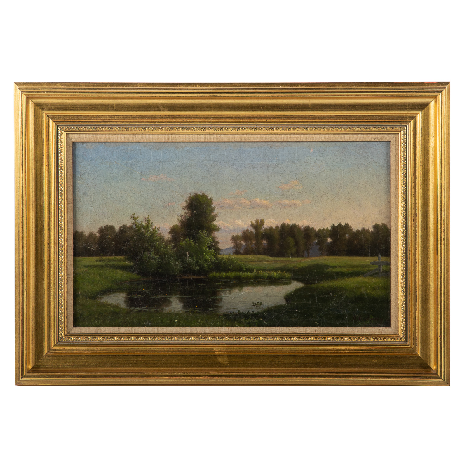 Appraisal: ALFRED ORWAY A PEACEFUL POND OIL ON CANVAS American -