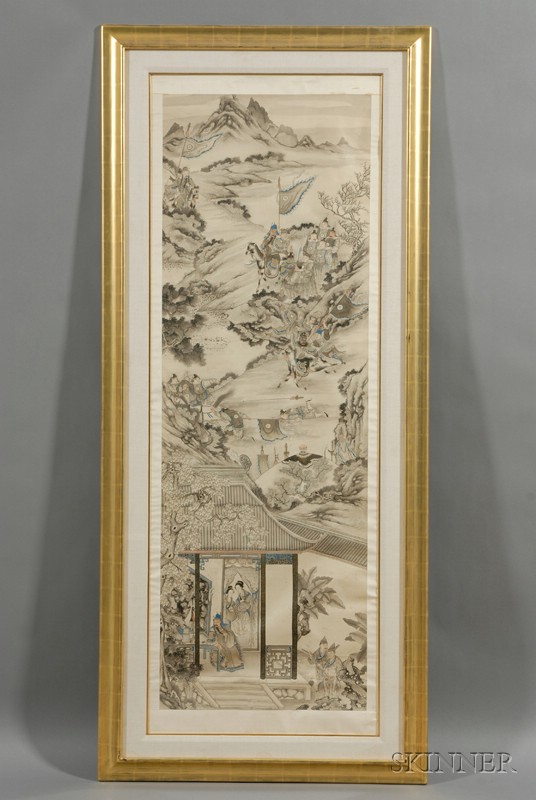 Appraisal: Set of Four Large Paintings China th century ink and