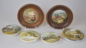 Appraisal: A collection of Pratt Ware pot lids comprising 'The Village