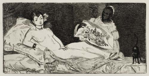 Appraisal: EDOUARD MANET Olympia Etching printed in black on cream laid