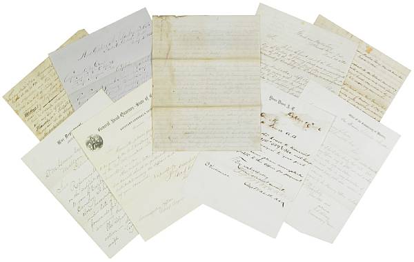 Appraisal: CIVIL WAR AND INDIAN WARS ARCHIVE OF MATERIAL FROM CAPTAIN