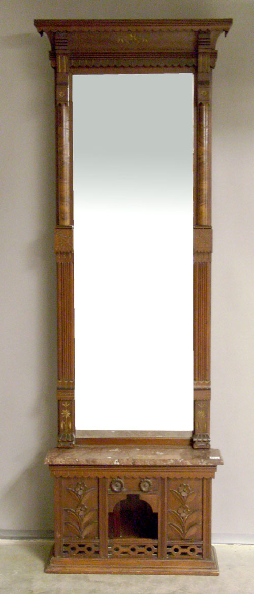 Appraisal: Victorian hall mirror th c l w