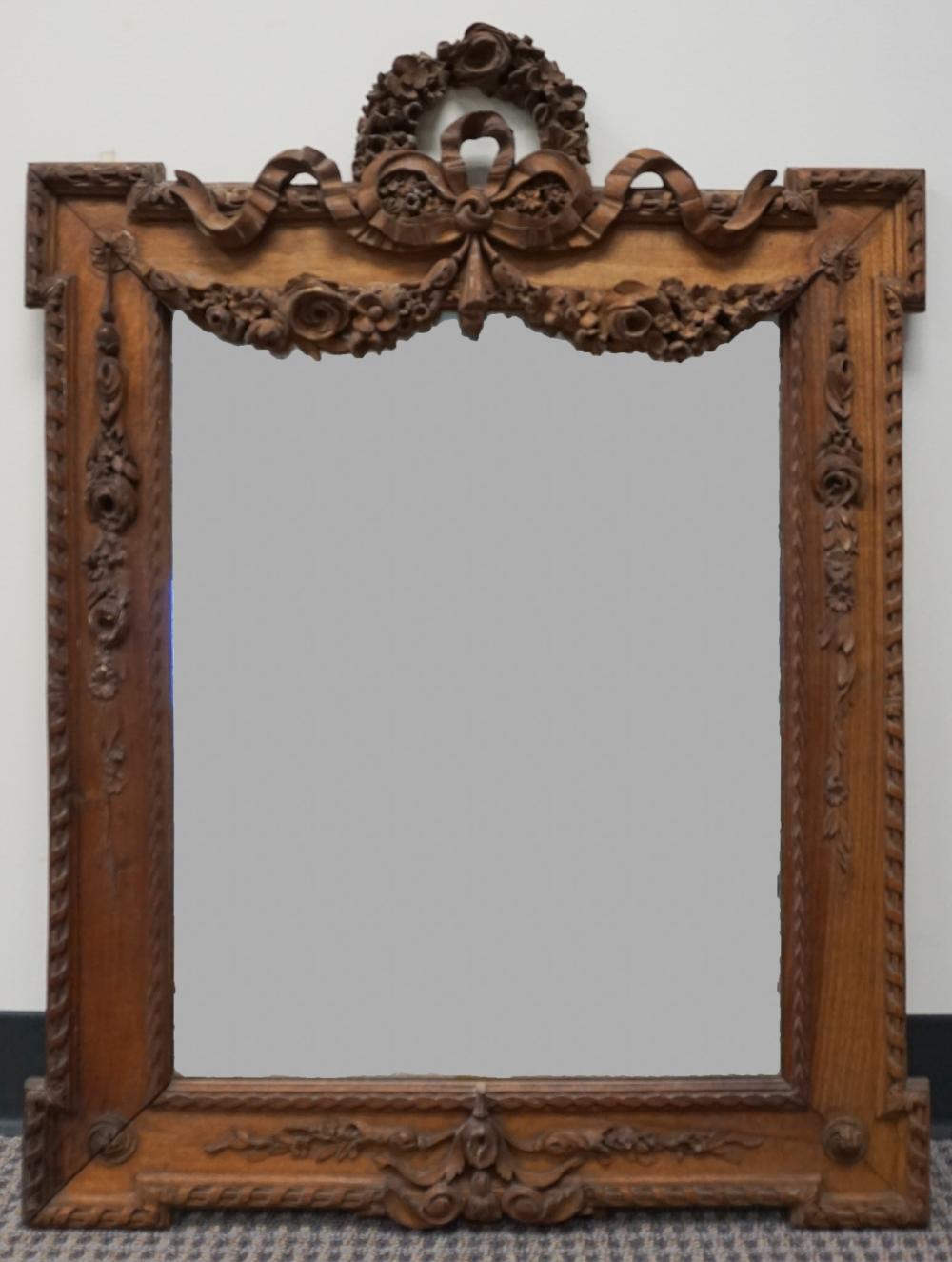 Appraisal: Louis XV Style Carved Walnut Frame Mirror Frame x in